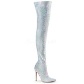 5" Heel COURTLY-3015 White Glitter